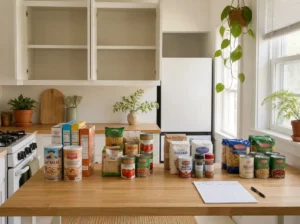 How to Organize a Small Kitchen With No Pantry: A Daily-Stock System