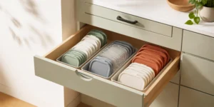 How to Store Food Container Lids in a Shallow Drawer