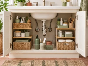 Under-Sink Bathroom Organization: A Pipe-First Plan for Awkward Cabinets