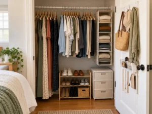 How to Organize a Small Closet With No Shelves: A Hanging-Zone Plan